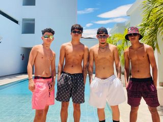 Adrian & Tayle & Jake & Christopher Live Cam on Flirt4Free