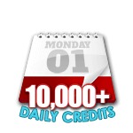 10,000 Credits in a Day