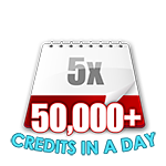 50000-credits-in-a-day-5x
