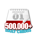500,000 Credits in a Day