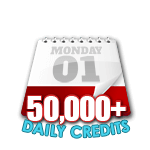 50,000 Credits in a Day