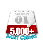 5,000 Credits in a Day