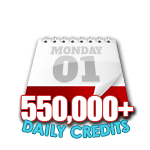550,000 Credits in a Day