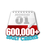 600,000 Credits in a Day