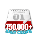 750,000 Credits in a Day