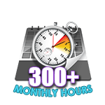300 Hours Online in a Month