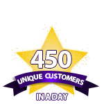 450 Unique Customers in a Day