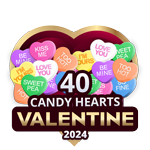 40 Candy Hearts