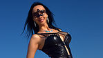 Lovia FlameLeather outfit outside.
