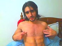 Jerk Webcam Show with Clips on Cock and Nips